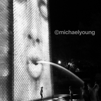 Children in the Millennium Park Fountain