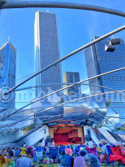 A Summer Concert in Millennium Park, Chicago, Illinois